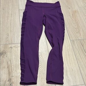 Lululemon Athletica Purple Leggings with Side Details